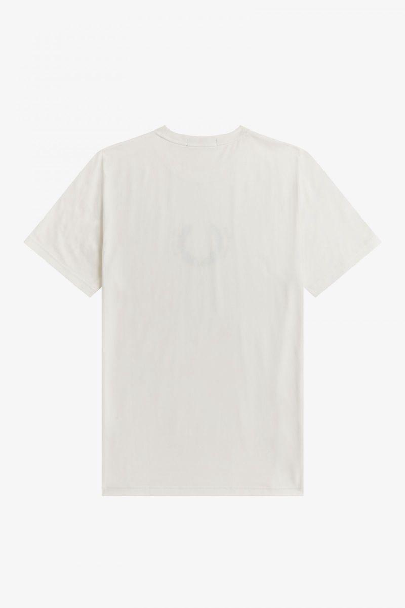 White Fred Perry Laurel Wreath Men's T Shirts | PH 1702RVDW